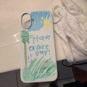 Hand-Drawn Phone Case with Positive Message